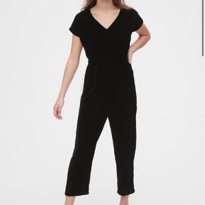 Gap Velvet V-Neck Jumpsuit